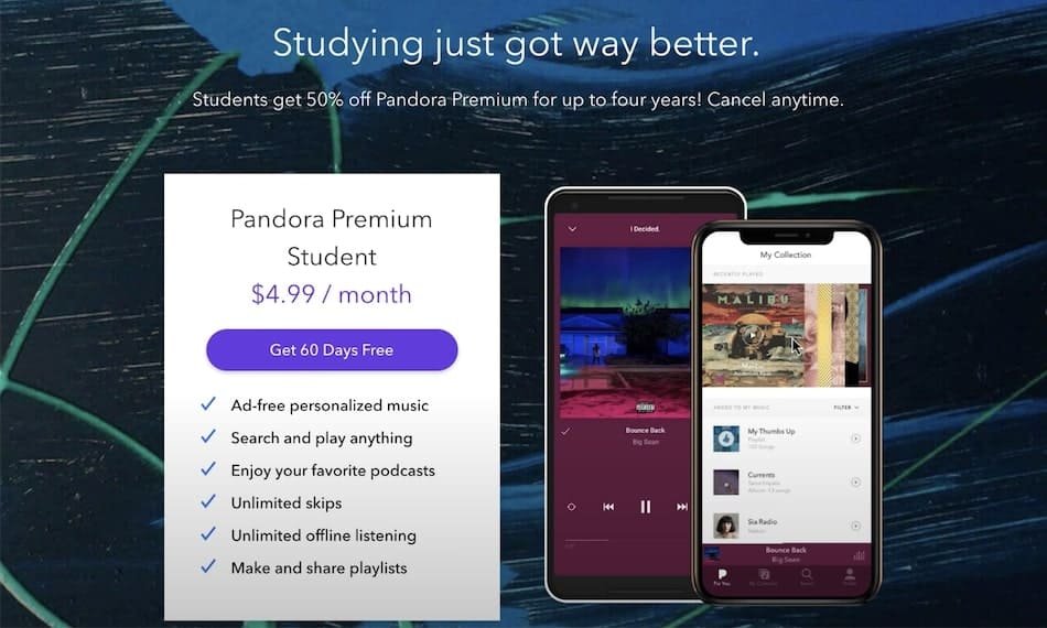 Pandora Premium Student Discount