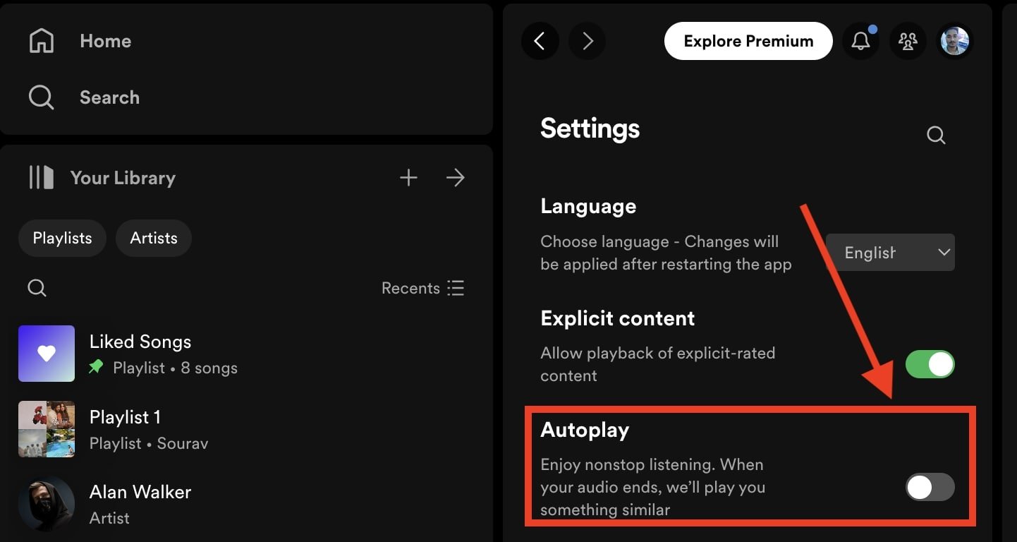 turn off autoplay option on pc