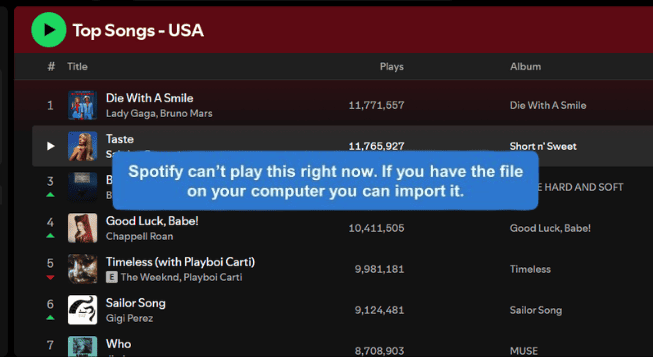 spotify error on pc